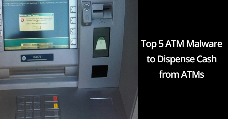 Top 5 ATM Malware Families Used By Hackers to Dispense Money from Targeted ATMs