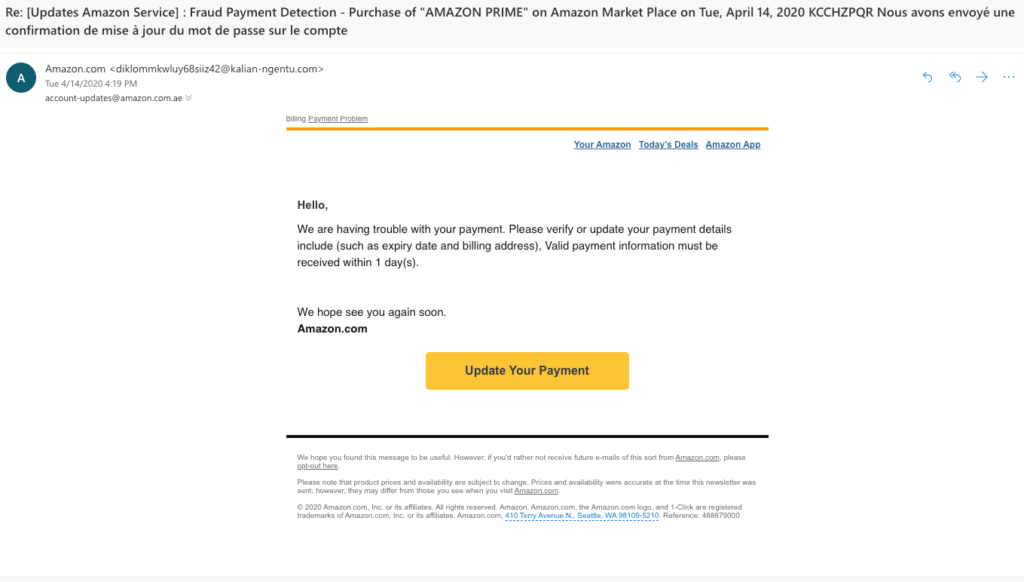 New Amazon Email Phishing Scam