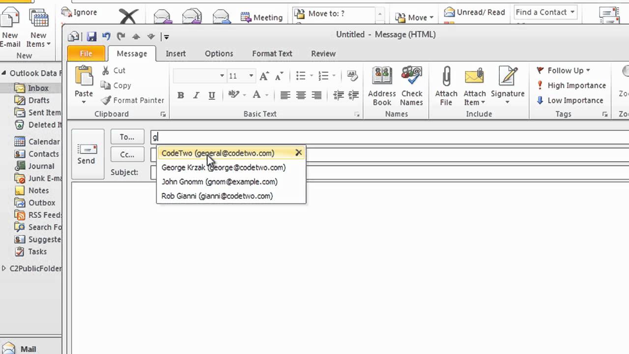 Steps for transferring your Saved email IDs in Outlook from one system to another